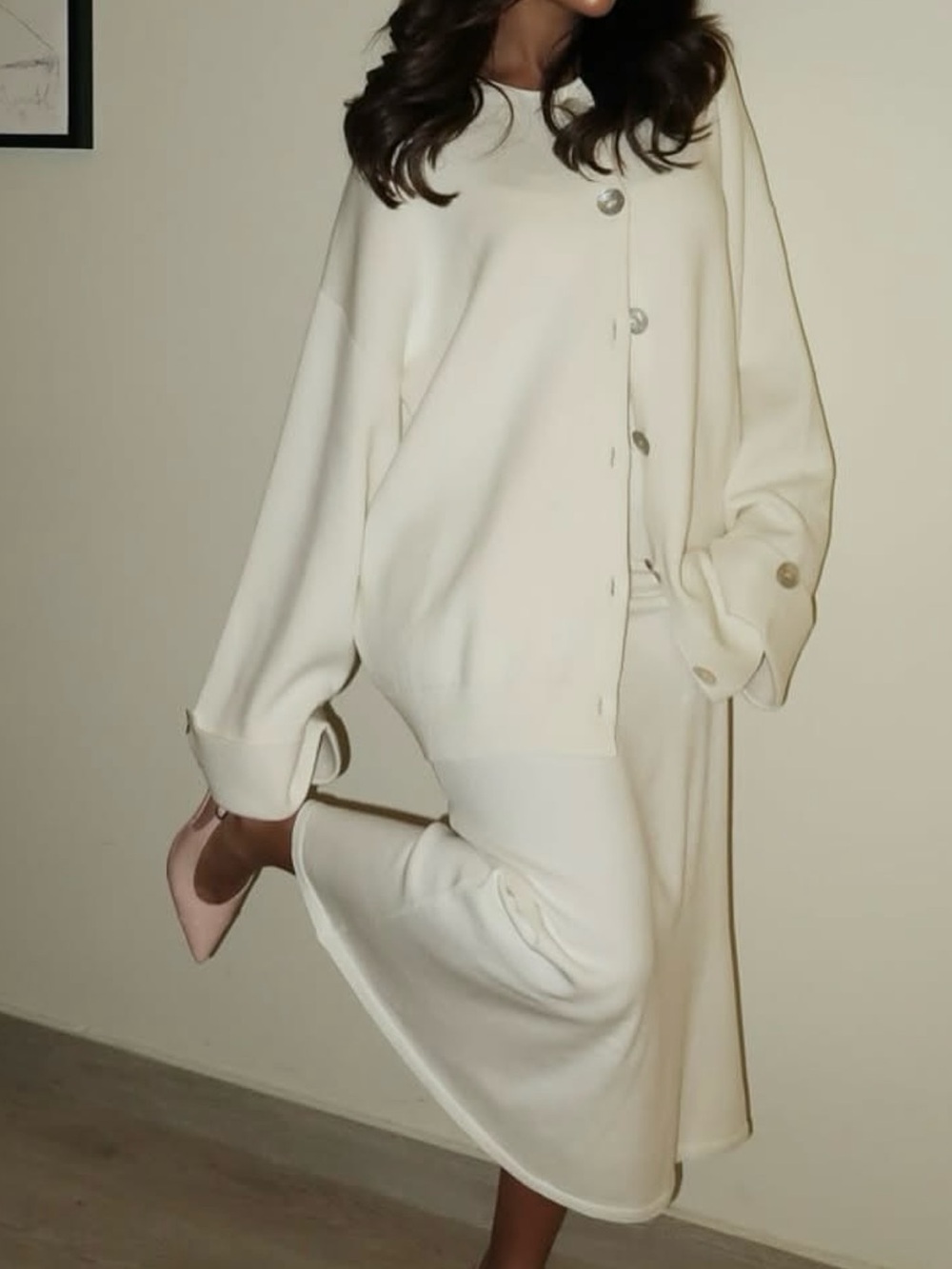 Amaia house Knit Cardigan Dress set